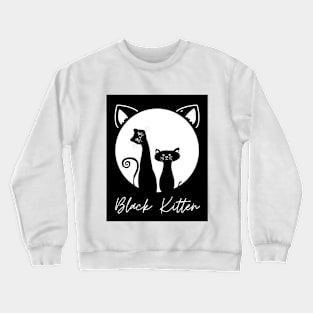 Black Kitten Crewneck Sweatshirt